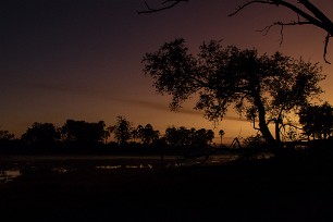 Le jour se lève sur le delta Chief Island